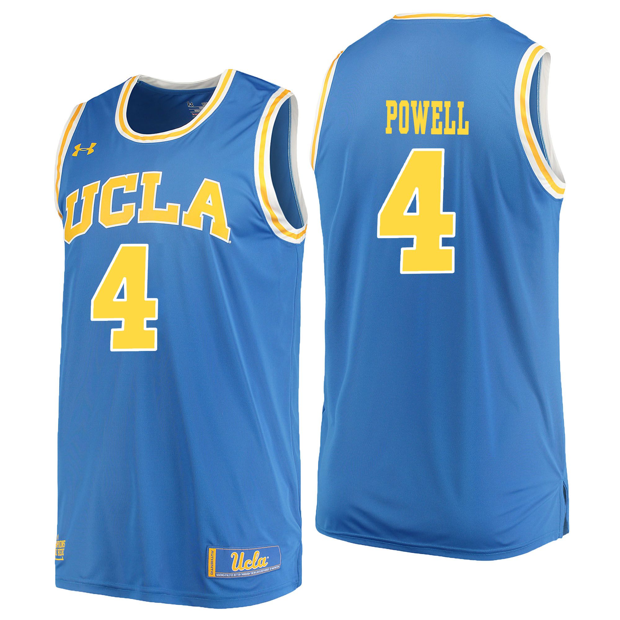 Men UCLA UA 4 Powell Light Blue Customized NCAA Jerseys